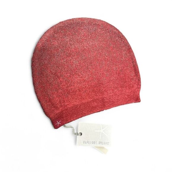 NWT Barefoot Dreams Crimson Rosewood CozyChic Lite Confetti Beanie One Size - Picture 1 of 2